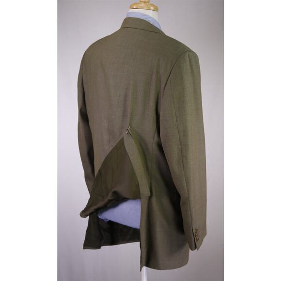 Canali Blazer Green Knit Wool Sportcoat Blazer 44R - Picture 7 of 10